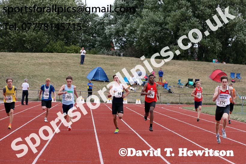 Boys under-15s 300 metres, 2018 Northern Under-17s/U-15s/U-13s Champs., Wavertree Athletics Centre, Liverpool. Photo: David T. Hewitson/Sports for All Pics